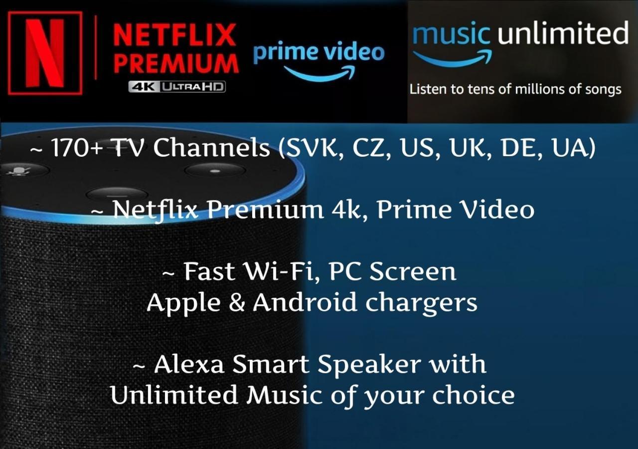 E1 Luxury Oldtown Apt - 2X Parking, Foodstore, Pcscreen, Netflix, Unlimited Music, Crib, Babychair, Fastwifi, Aircon Кошице Екстер'єр фото